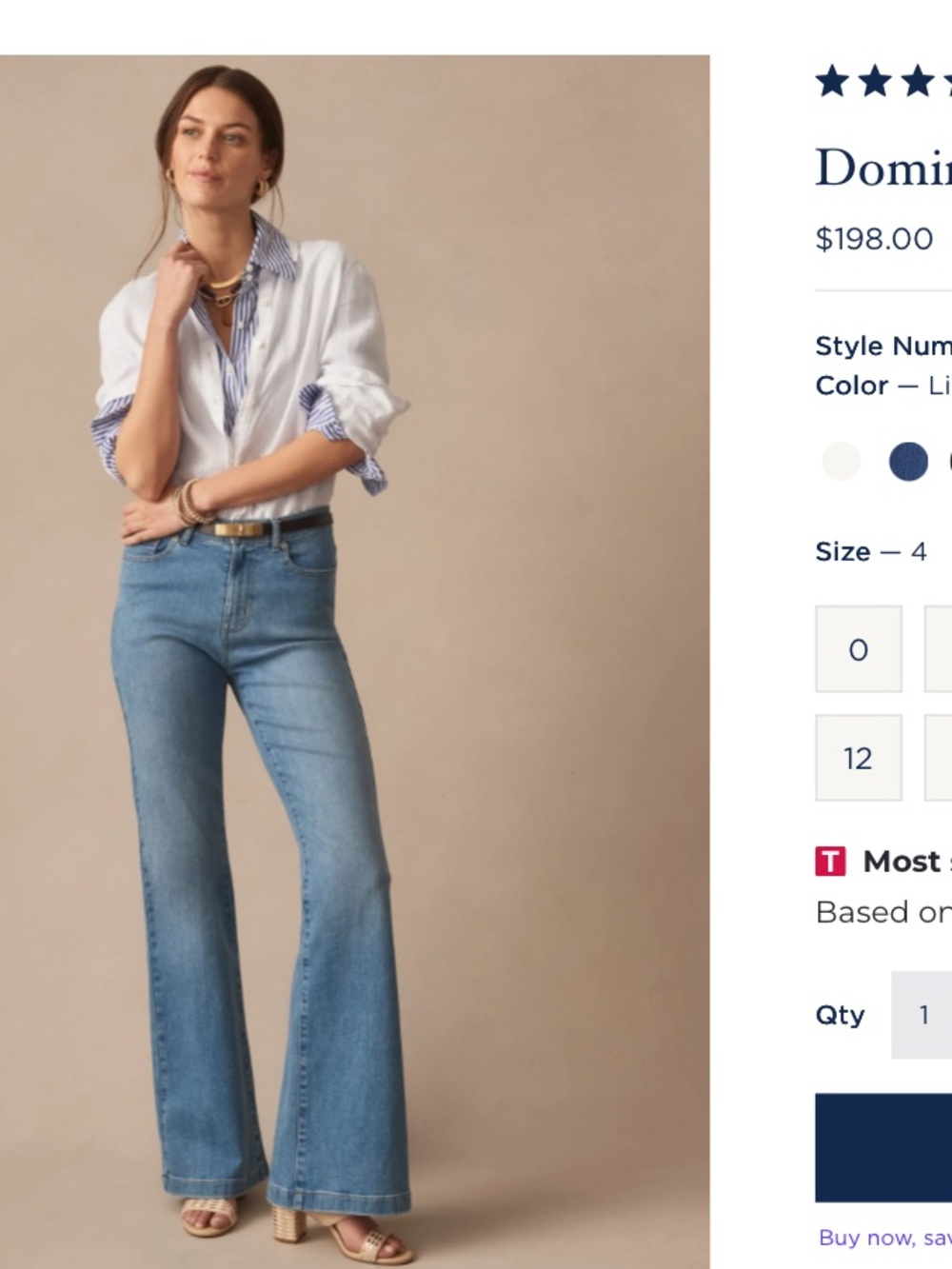 J. McLaughlin Blue Flare Jeans